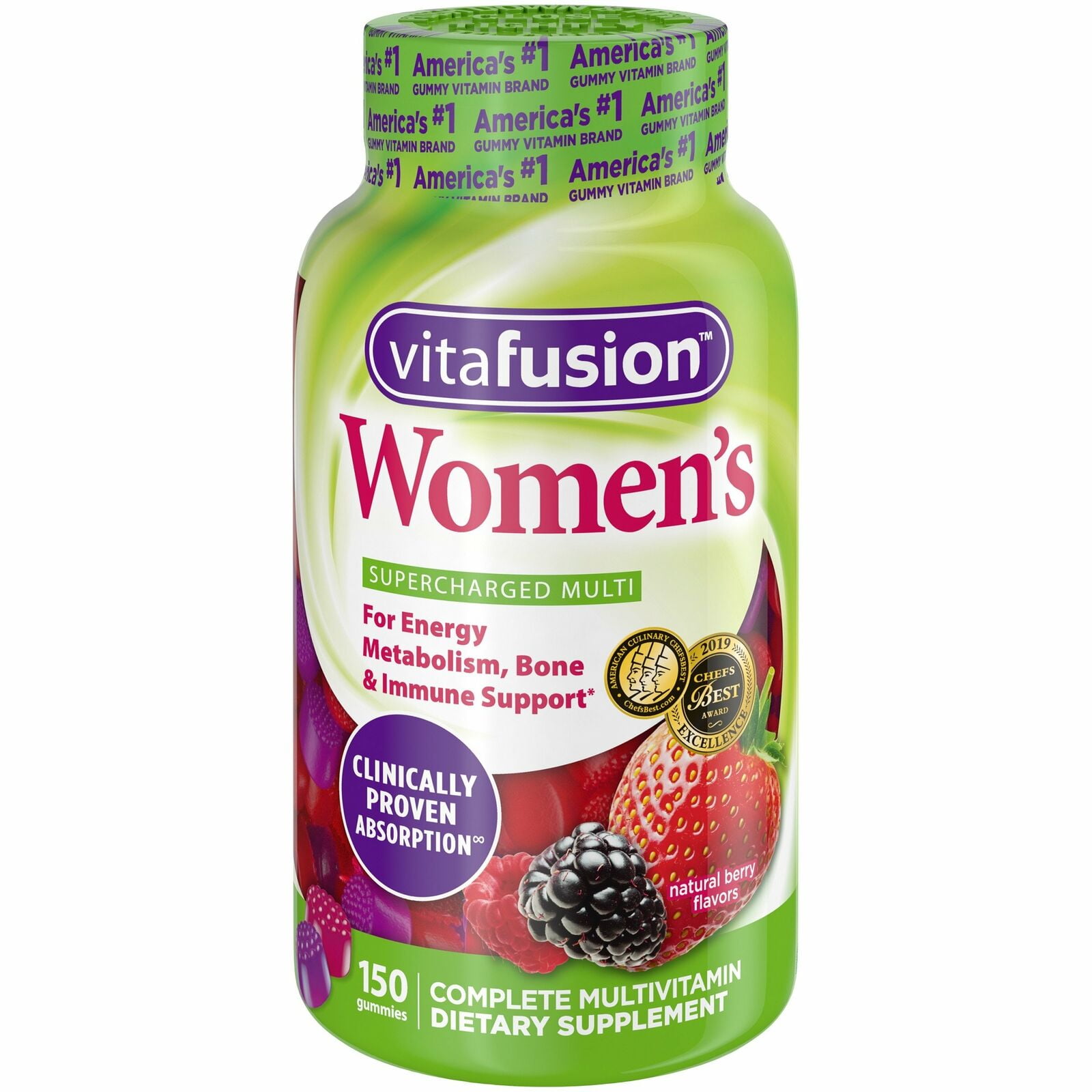 Vitafusion Women's Multiple Gummy Vitamins Bone & Metabolism 150 ct, 2-Pack