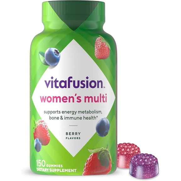 Vitafusion Womens Multivitamin Gummies, Berry Flavored Daily Vitamins for Women With Vitamins A, C, D, E, B-6 and B-12, Americas Number 1 Gummy Vitamin Brand, 75 Days Supply, 150 Count