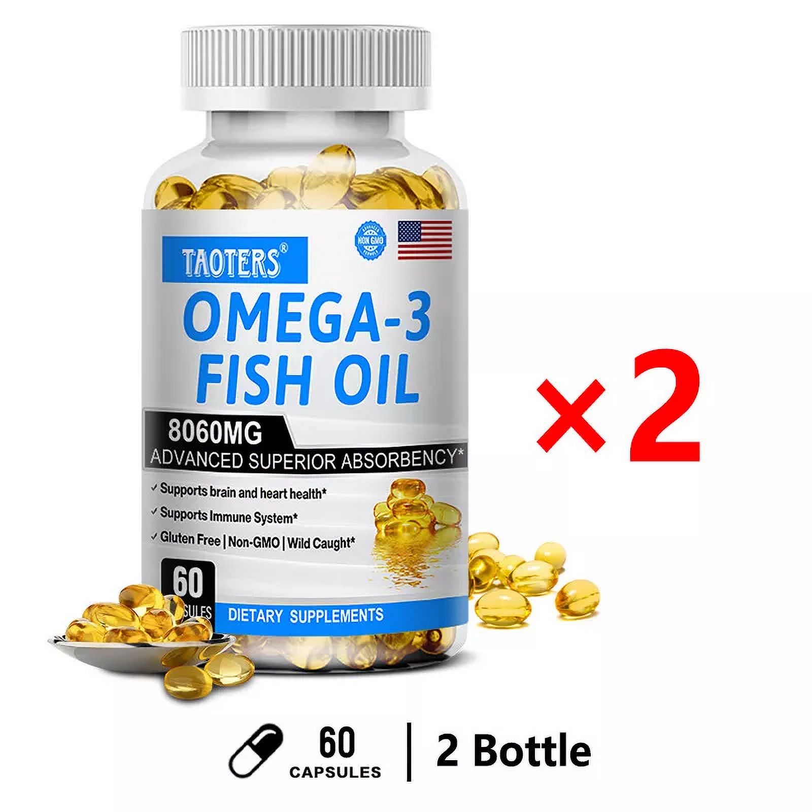 Vitagen Omega 3 Fish Oil Capsules Strength 8060mg EPA & DHA, 60 Caps 2