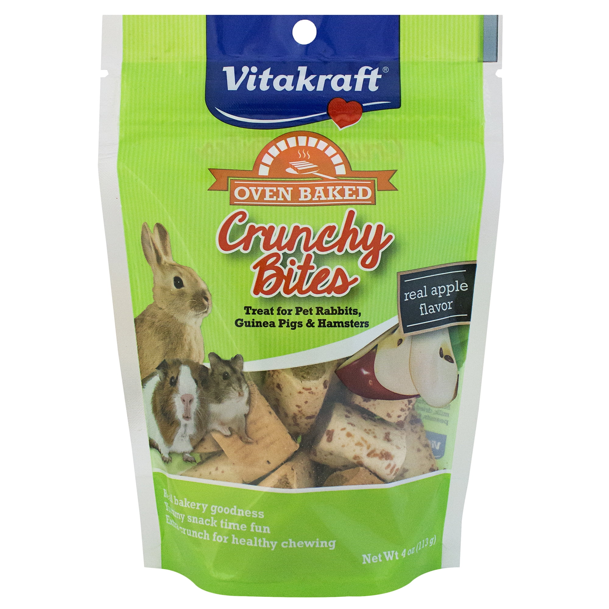 Vitakraft AppleFlavored Dry Crunchy Bites Treat for Small Animals