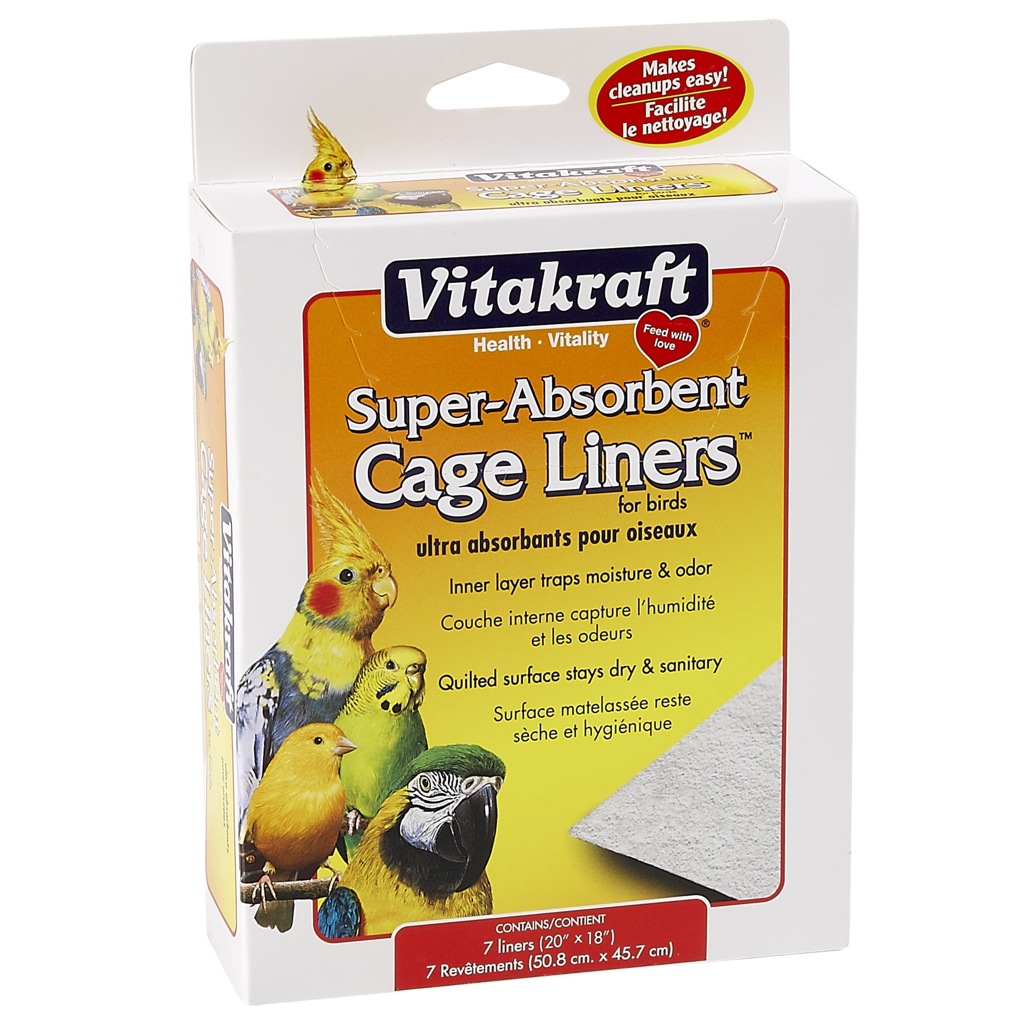 HARTZ Bird & Small Animal Absorbent Cage Liners, 7 count 