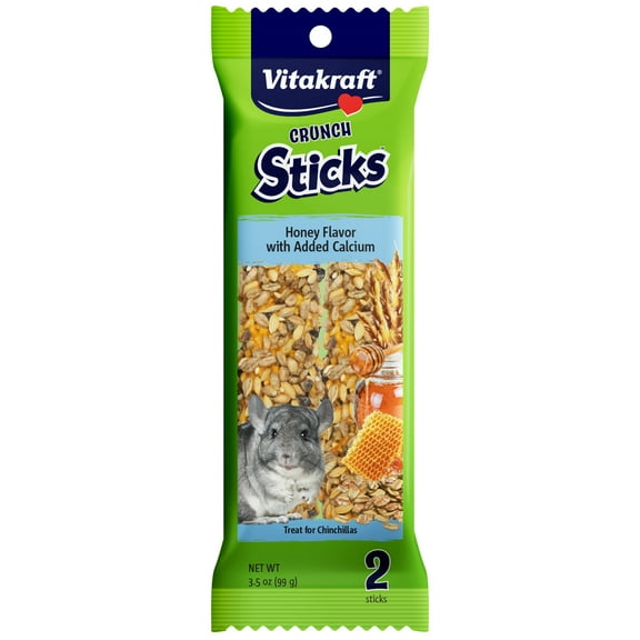 Vitakraft Chinchilla Crunch Sticks with Added Calcium Treat Sticks 2pk 3.5 oz.