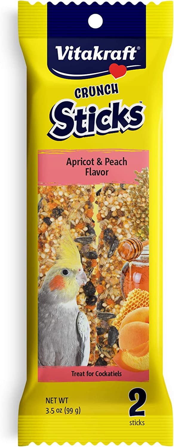 Vitakraft Crunch Sticks Cockatiel Treat Apricot and Peach Pet Bird