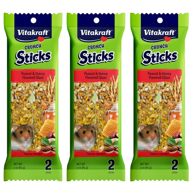 Vitakraft Crunch Sticks Hamster Treat - Peanut and Honey - Hamster Chew ...