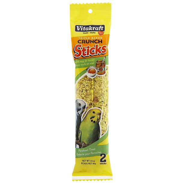 Vitakraft Crunch Sticks Parakeet Treat Egg and Honey Pet Bird Treat