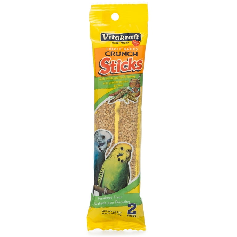 Vitakraft Crunch Sticks Parakeet Treat Grain and Honey Pet Bird Treat Toy