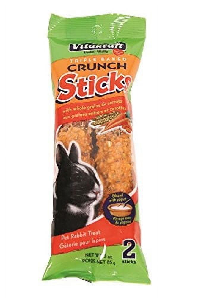 Vitakraft Crunch Sticks with Whole Grains & Carrot Rabbit Treat Sticks