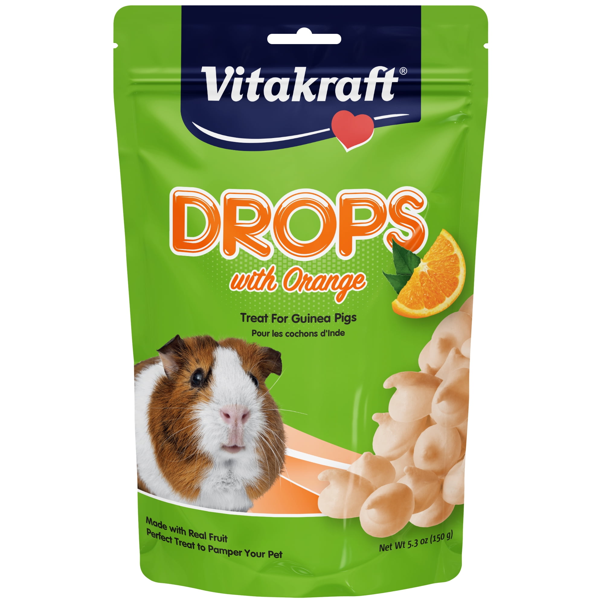 Vitakraft Drops Guinea Pig Treat Orange Yogurt Treats for Guinea