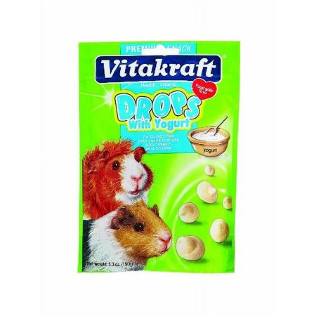 Vitakraft Drops Yogurt Dry Guinea Pig Treat, 5.3 Oz