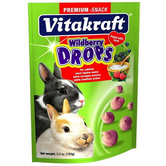 Vitakraft Rabbit Drops Treat with Wild Berry 5.3 oz.