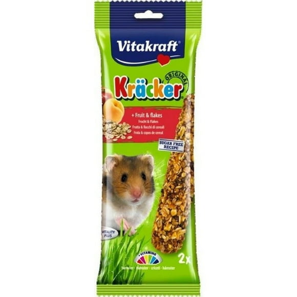 Vitakraft Kracker Fruit Flakes Hamster Small Animal Treats (2Pk) Case of 5