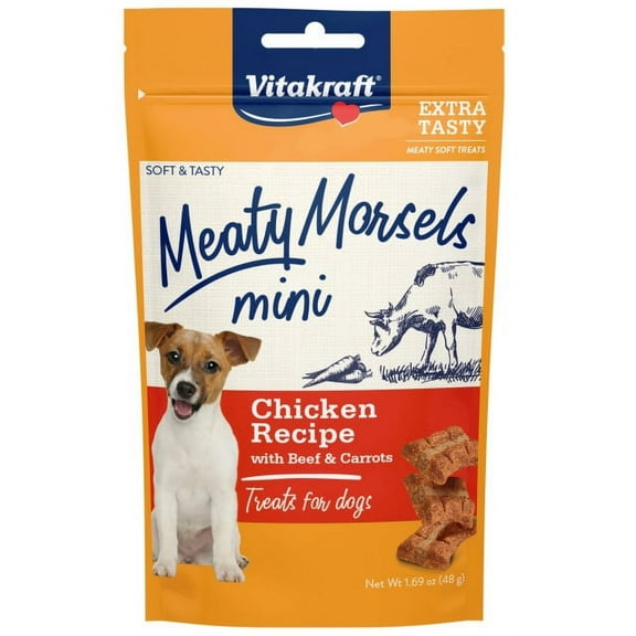 TopDawg 39199 1.69 oz Beef & Carrot Meaty Morsels Mini Dog Treat