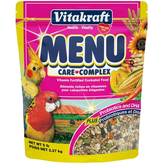 Vitakraft Menu Care Complex Cockatiel Food, 5 lbs.