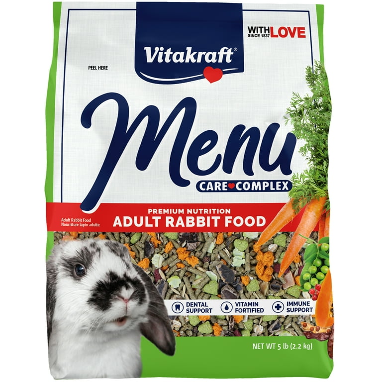 Vitakraft Menu Premium Rabbit Food Alfalfa Pellets Blend 5lb Walmart