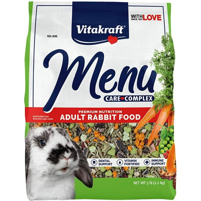Vitakraft Menu Premium Rabbit Food Alfalfa Pellets Blend Vitamin