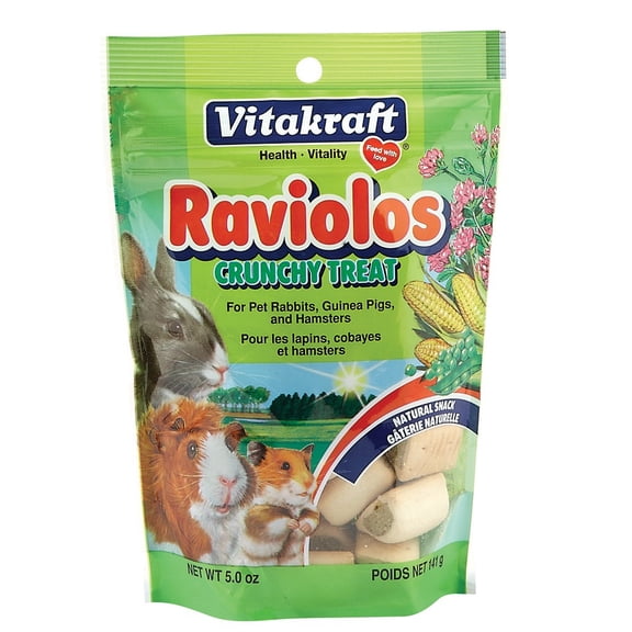 Vitakraft Raviolos Treat - Made with Real Vegetables for rabbits, guinea pigs, and hamsters, 0.31lb (pack of 10)
