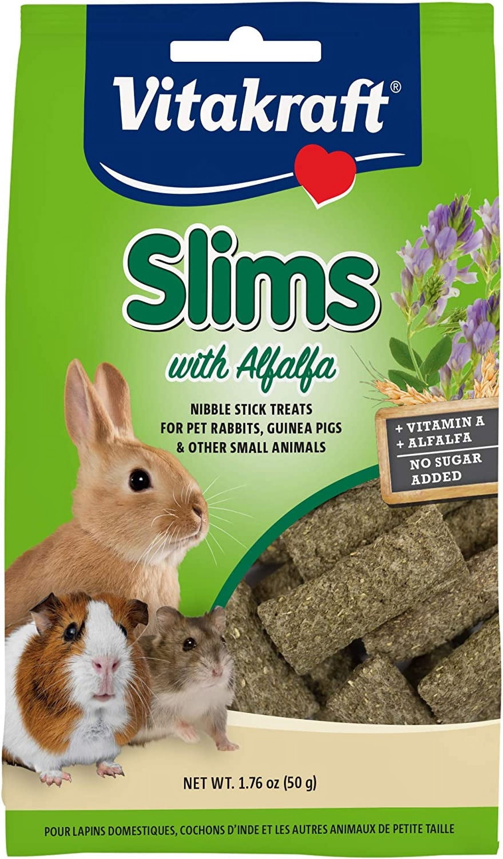 Vitakraft Slims Small Animal Treats Alfalfa Hay Crispy Nibble Stick