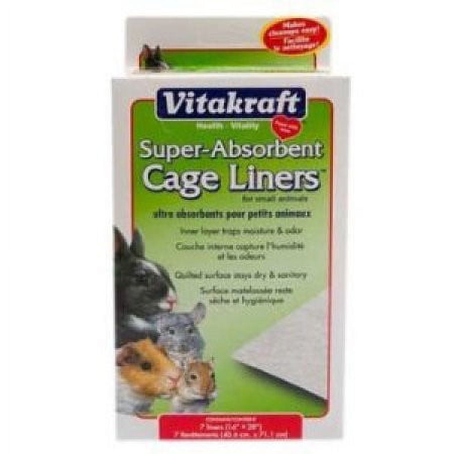 Vitakraft Super Absorbent Small Animal Cage Liners, 7 Ct