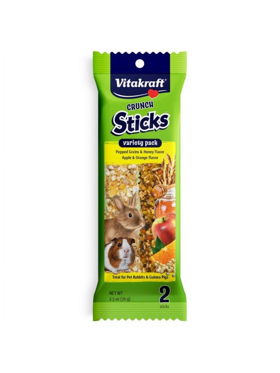 Variety Pack Crunch Sticks for Guinea Pigs & Rabbit 2.5 Oz
