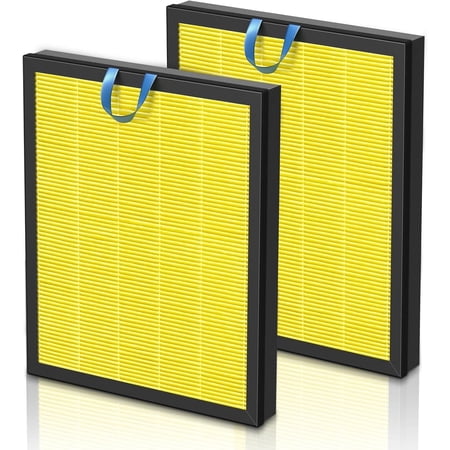 Vital 200S Pet Care Replacement Filter for LEVOIT Vital 200S and Vital 200S-P Air Purifier, H13 True HEPA and Activated Carbon Filter, Vital 200S-RF-PA, 2 Pack, Yellow
