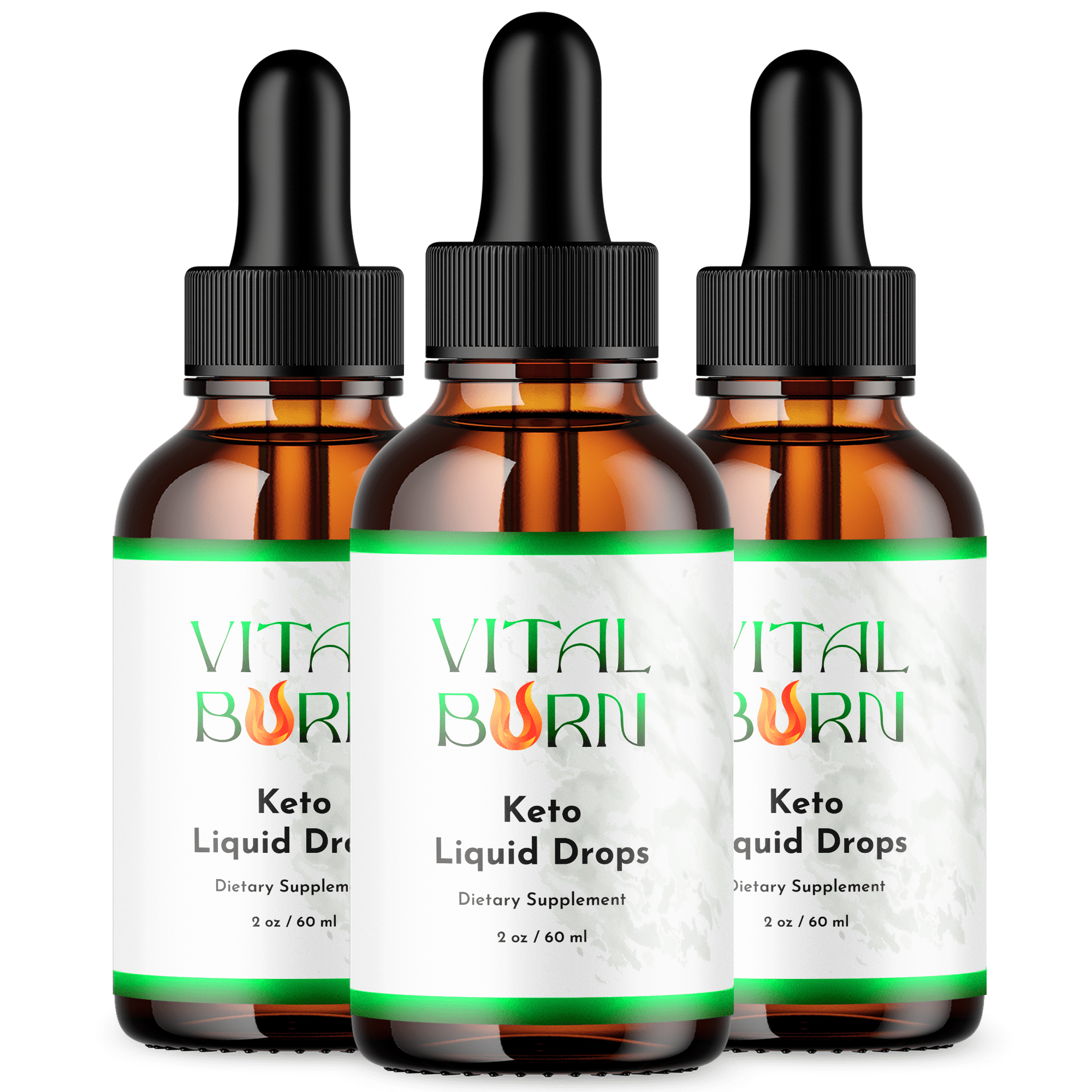 Vital Burn Keto Drops Advanced Liquid Supplement for Fitness Support 90 Servings