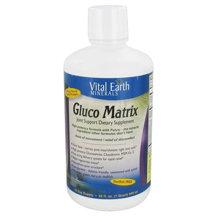 Vital Earth Gluco Matrix Joint Support, Natural Tropical Pineapple - 32 Oz, 3 Pack