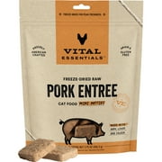Vital Essentials Freeze Dried Raw Cat Food, Pork Mini Patties Entree, 15 oz