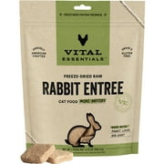 Vital Essentials Freeze Dried Raw Cat Food, Rabbit Mini Patties Entree, 15 oz