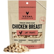 Vital Essentials Freeze-Dried Raw Single Ingredient Chicken Breast Cat Treats, 1-oz bag