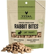 Vital Essentials Freeze-Dried Raw Single Protein Rabbit Bites Cat Treats, 0.9-oz bag