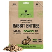 Vital Essentials Freeze Dried Raw Dog Food, Rabbit Crunchy Mini Nibs Meal or Mixer, 5.5 oz