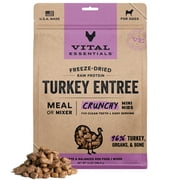 Vital Essentials Turkey Crunchy Mini Nibs Meal or Mixer Freeze-Dried Raw Dog Food, 14-oz bag