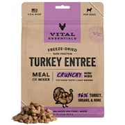 Vital Essentials Freeze Dried Raw Dog Food, Turkey Crunchy Mini Nibs Meal or Mixer, 14 oz