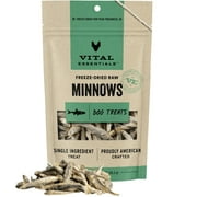 Vital Essentials Freeze Dried Raw Dog Treats, Minnows Treats for Dogs, 1 oz