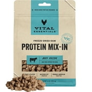 Vital Essentials Freeze Dried Raw Protein Mix-In Dog Food Topper, Beef Mini Nibs Topper for Dogs, 18 oz