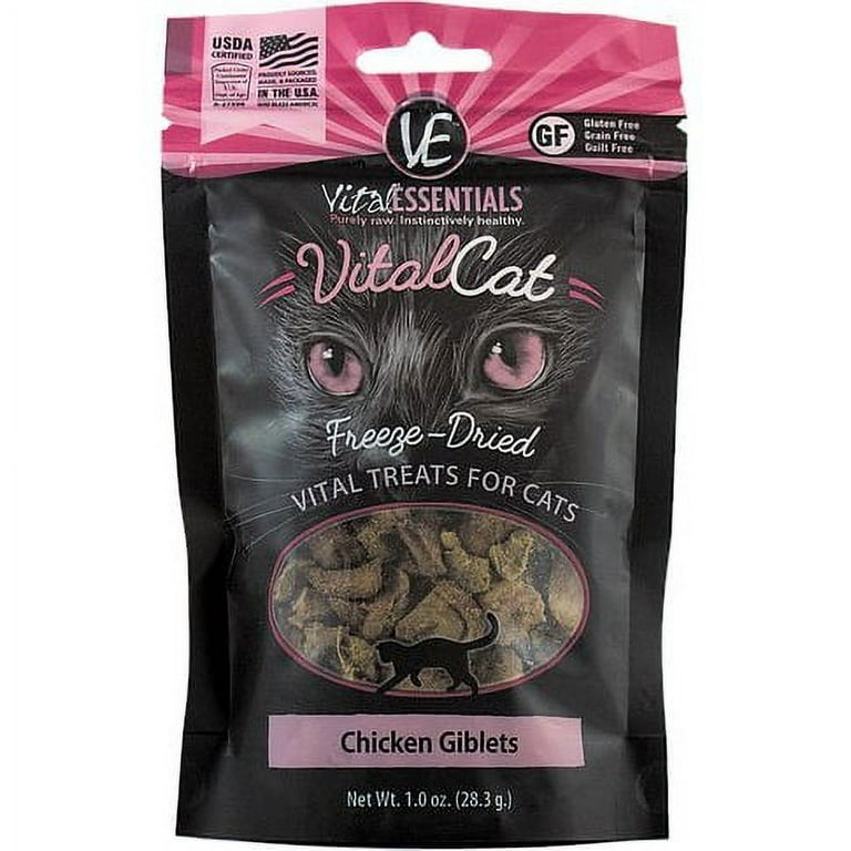 Vital Essentials Vital Cat Freeze Dried Grain Free Chicken Giblets Cat Treats Vital Essentials Vital Cat Freeze Dried Grain Free Chicken Giblets Cat Treats