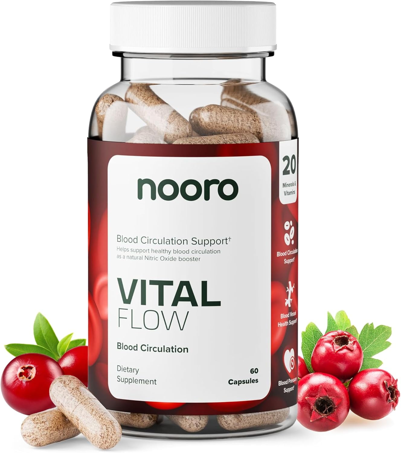 Vital Flow Advanced Blood Circulation Supplement with Nitric Oxide