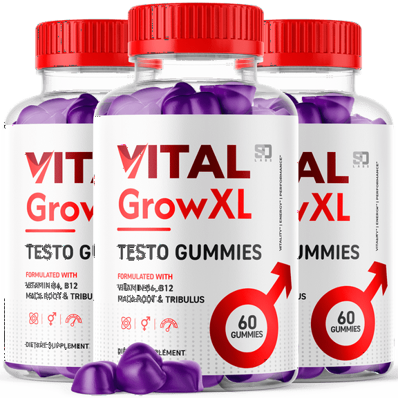 Vital Grow XL Gummies for Men Advanced Vital Grow Testo Gummies Vitamin Supplement 180 Gummies