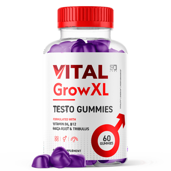 Vital Grow XL Gummies for Men Advanced Vital Grow Testo Gummies Vitamin Supplement 60 Gummies