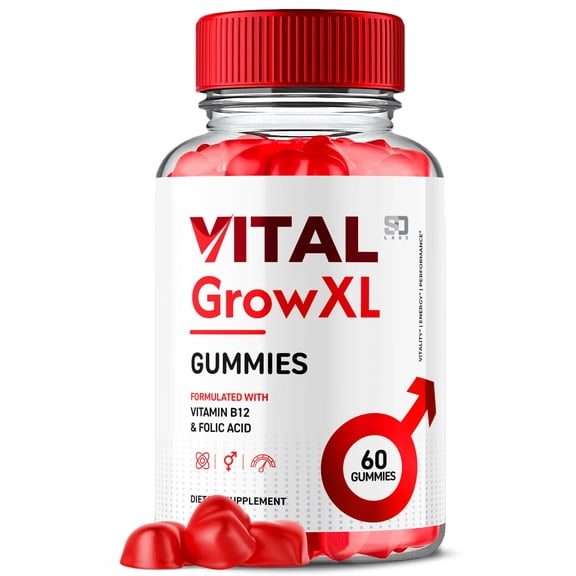 Vital Grow XL Male Gummies Advanced Formula All Natural Vitamin Supplement VitalGrow XL (1 Pack)