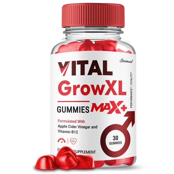 Vital Grow XL Max+ Gummies for Men, Maximum Strength Formula, Vital Grow XL Max+ Supplement for Men (1 Pack)