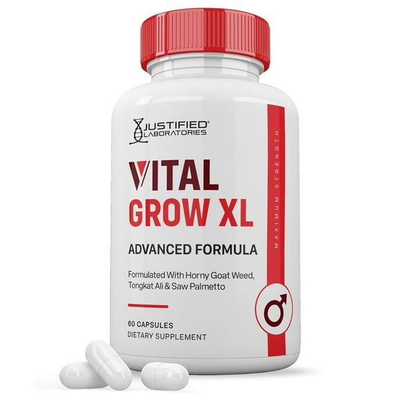 Vital Grow XL Pills 1484MG Advanced Formula Proprietary Blend for Men's Health 60 Capsules