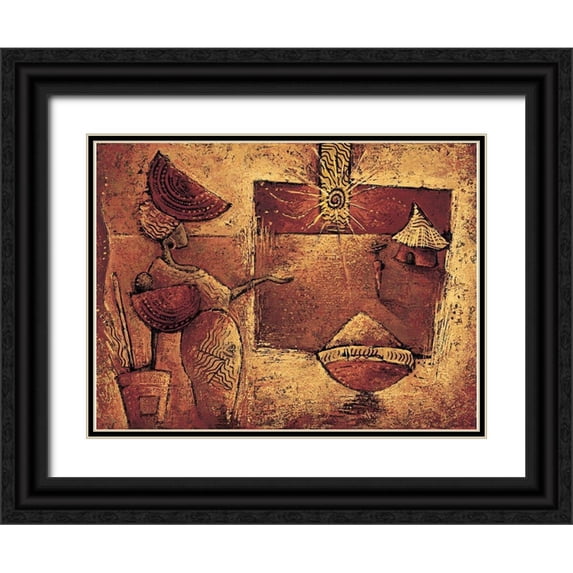 Vital, Isabelle 18x15 Black Ornate Wood Framed with Double Matting Museum Art Print Titled - La 5eme case
