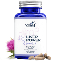 Vital-J Empowering 21-in-1 Liver Support Supplement, Liver Cleanse Detox & Repair for Digestion & Immunity - 60 Capsules