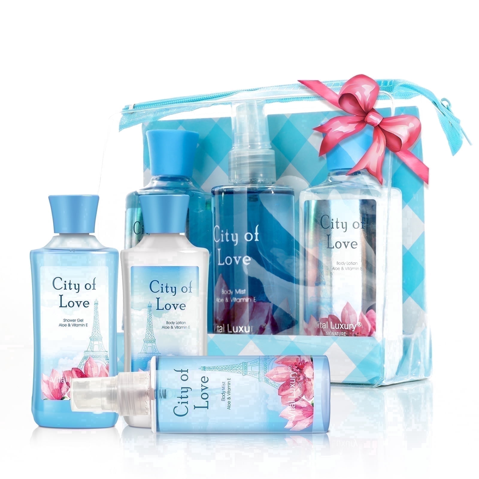 トライアルセット・サンプル BODY WHITENING LOTION & SOAP Vital Luxury, Bath and Body Care Travel Set, 3 fl oz, Pink
