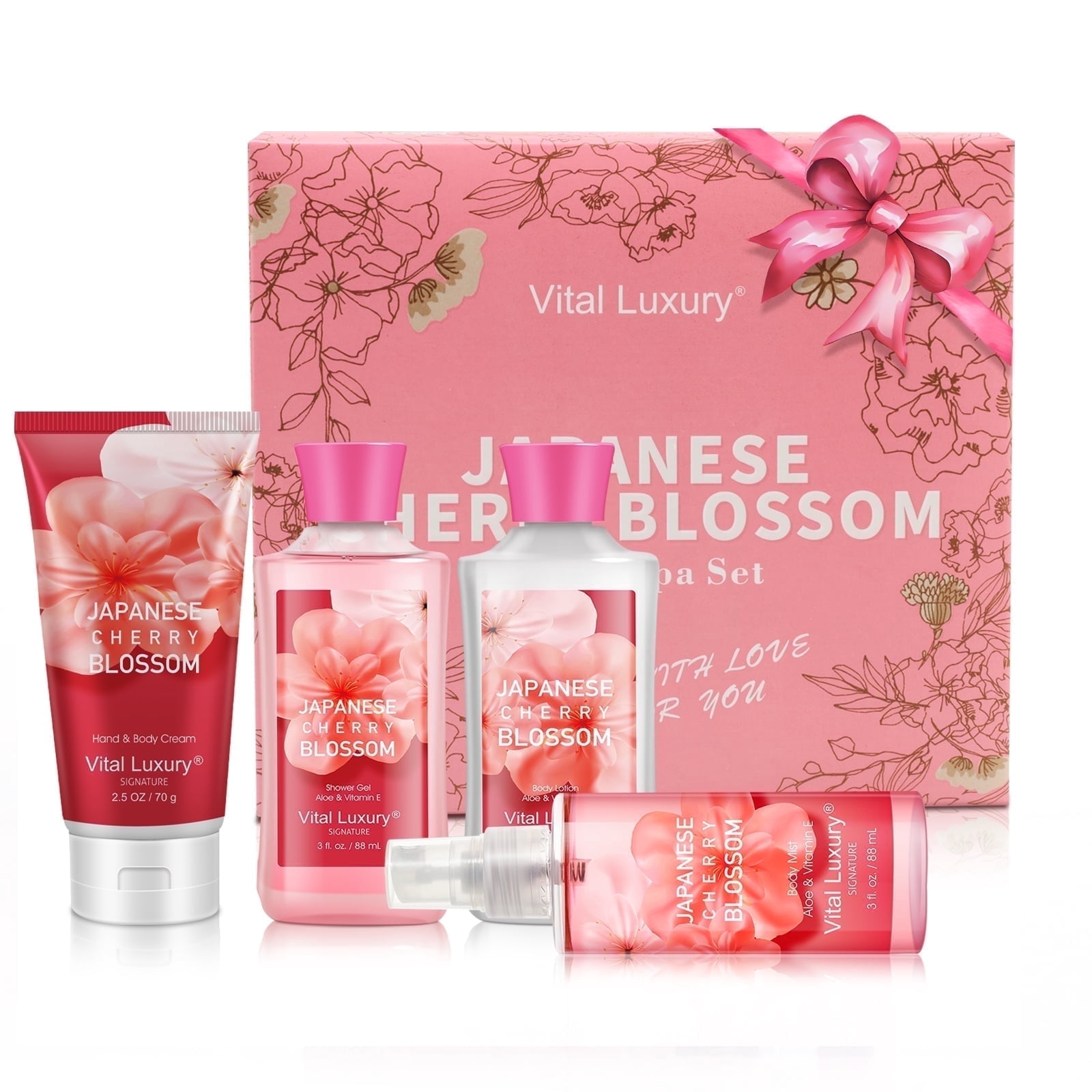 Vital Luxury Bath and Body Gift Set - Japanese Cherry Blossom