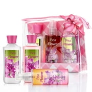 Vital Luxury Bath and Body Travel Set 3 Pcs,Pea Flower Scents for Unisex,with Body Lotion Shower Gel and Body Mist