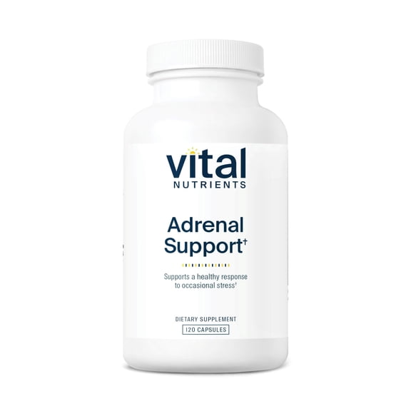 Vital Nutrients Adrenal Support | Adrenal Support Supplements for Gland Function and Cortisol Management | Supports Energy and Stress Levels | Gluten, Dairy, Soy Free | 120 Capsules