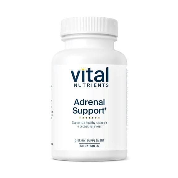 Vital Nutrients - Adrenal Support - Suitable for Men and Women - Supports Adrenal Gland Function, Supports Mild Stress and Anxiety, and Supports a Healthy Immune System - 60 Capsules