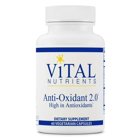 Vital Nutrients - Anti-Oxidant 2.0 High in Antioxidants - Specially Balanced Antioxidant Formula - 60 Vegetarian Capsules per Bottle
